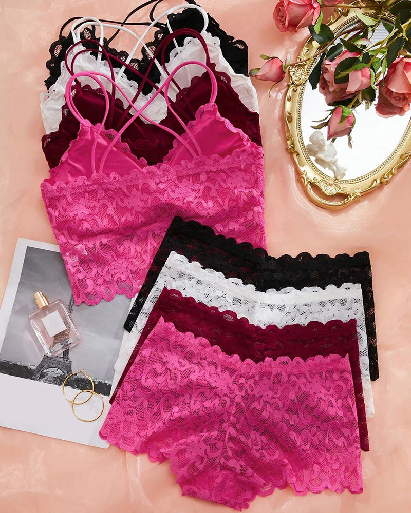 Romantic Lace Bralette & Panty Bundle - Image 3