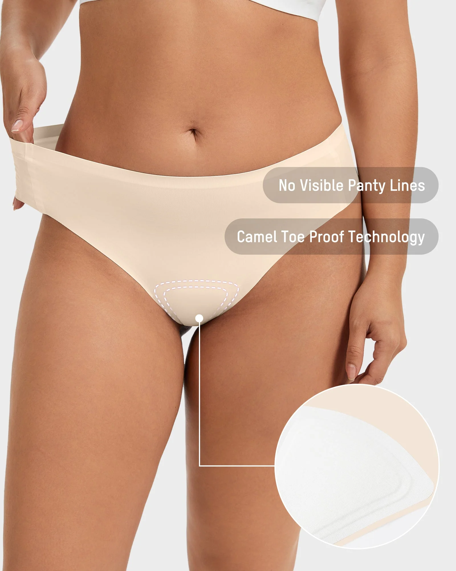 Seamless Invisible Comfort Thongs (5 Pack) - Image 5