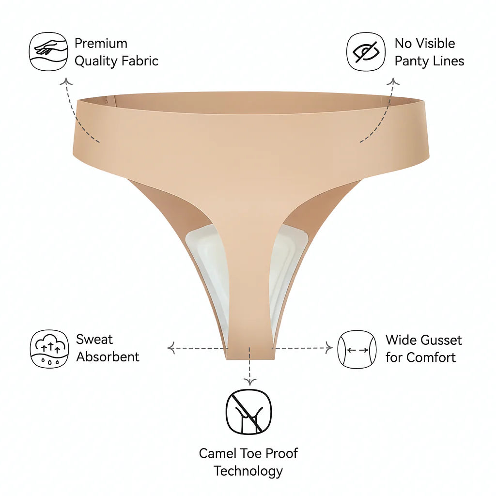 Seamless Comfortable Invisible Thong - Image 5