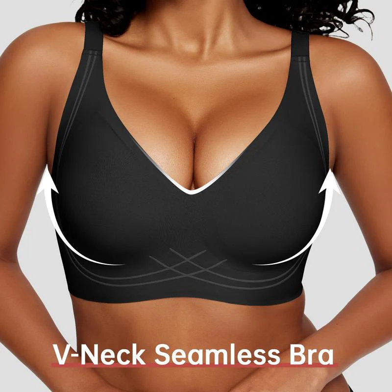 Seamless Full Coverage Wireless Push-Up Bra with Wide Straps - Image 3