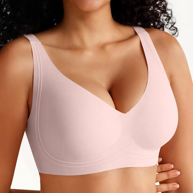 Seamless Full Coverage Wireless Push-Up Bra with Wide Straps - Image 8