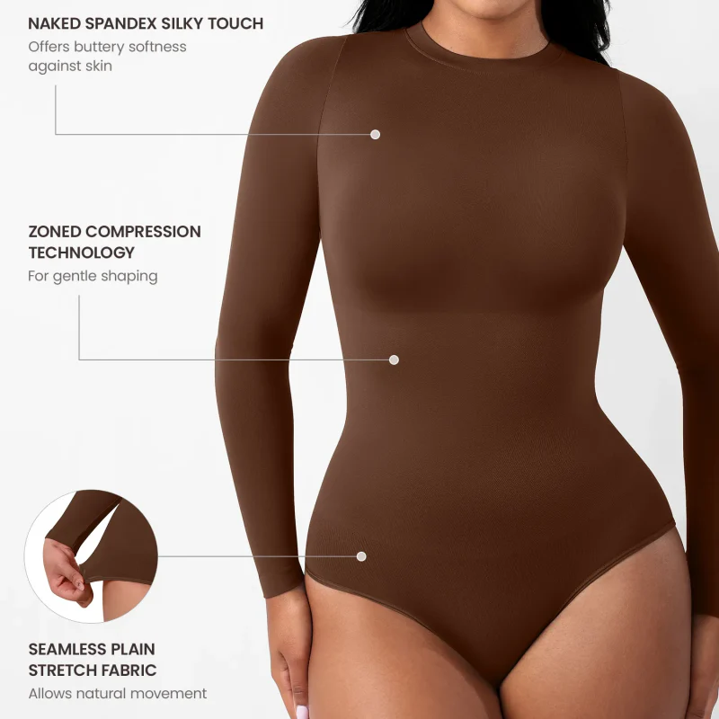 Seamless long-sleeve bodysuit for outerwear - Image 4