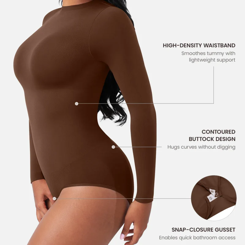 Seamless long-sleeve bodysuit for outerwear - Image 5