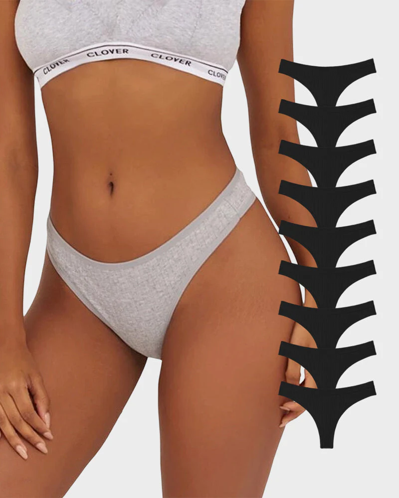 Seamless Low-Rise Cotton Thong Panty (9 Pack) - Image 3