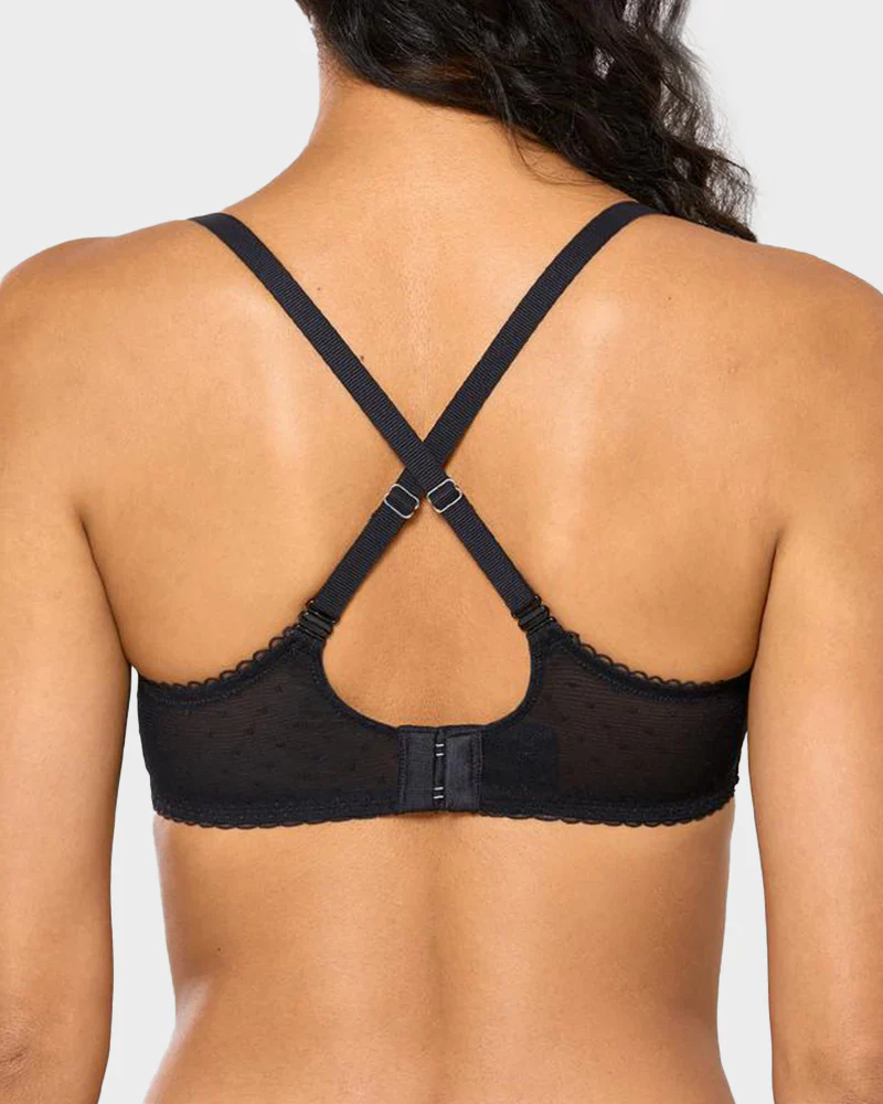Lace Underwire Unlined Sheer Demi Balconette Bra - Image 3
