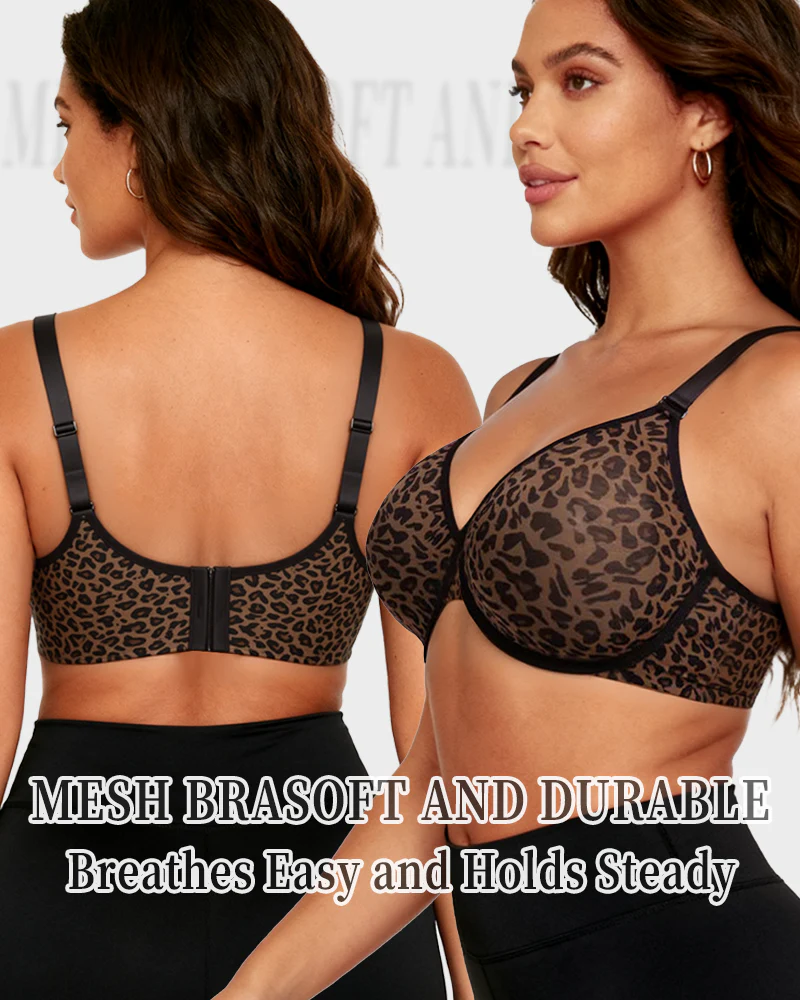 Sexy Sheer Zebra Mesh Underwire Bra - Image 4