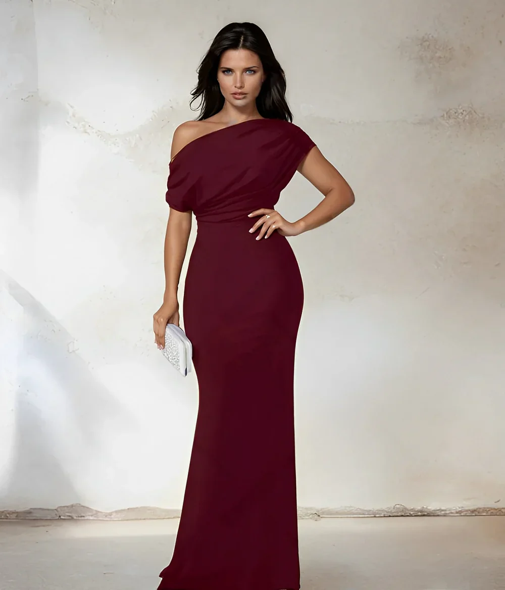 Shoulder Bodycon Maxi Dress - Image 7