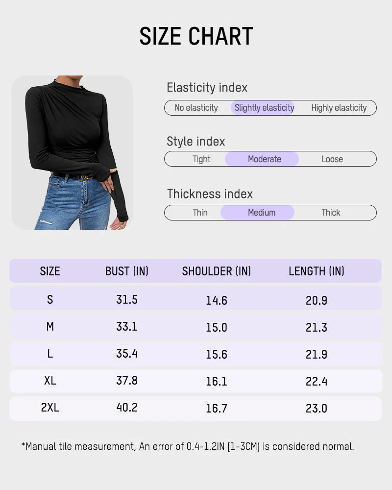 Slim Fit Ruched High-Neck T-Shirt Top - Image 18