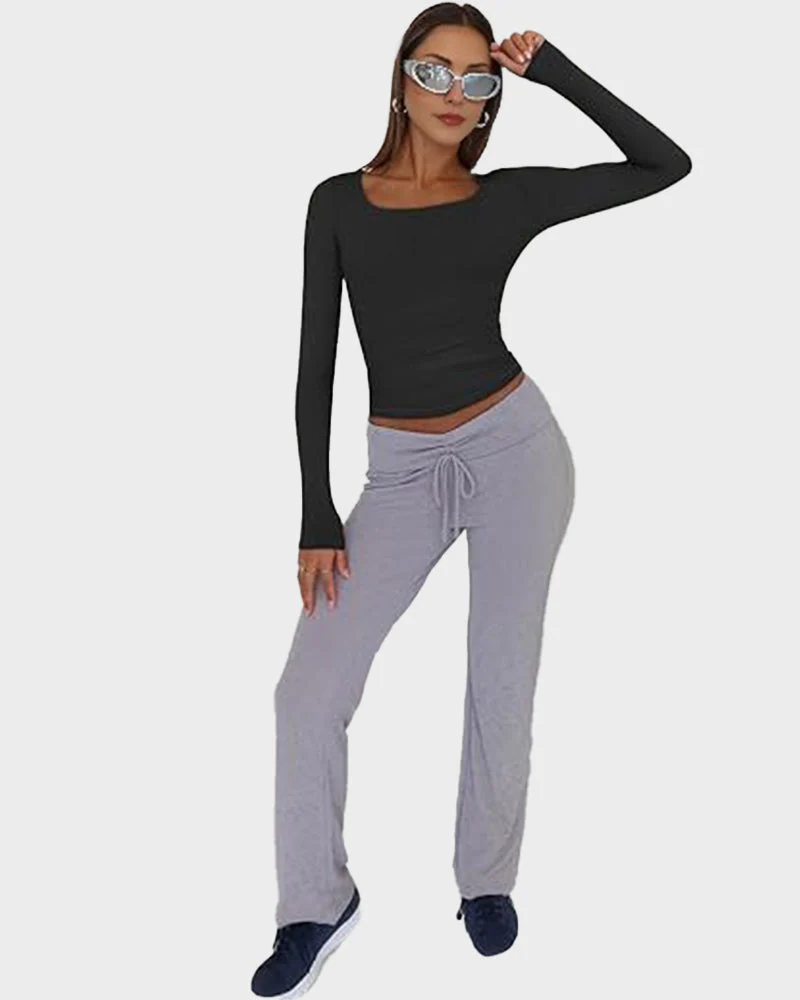 Slim-Fit Square-Neck Crop Top - Image 4