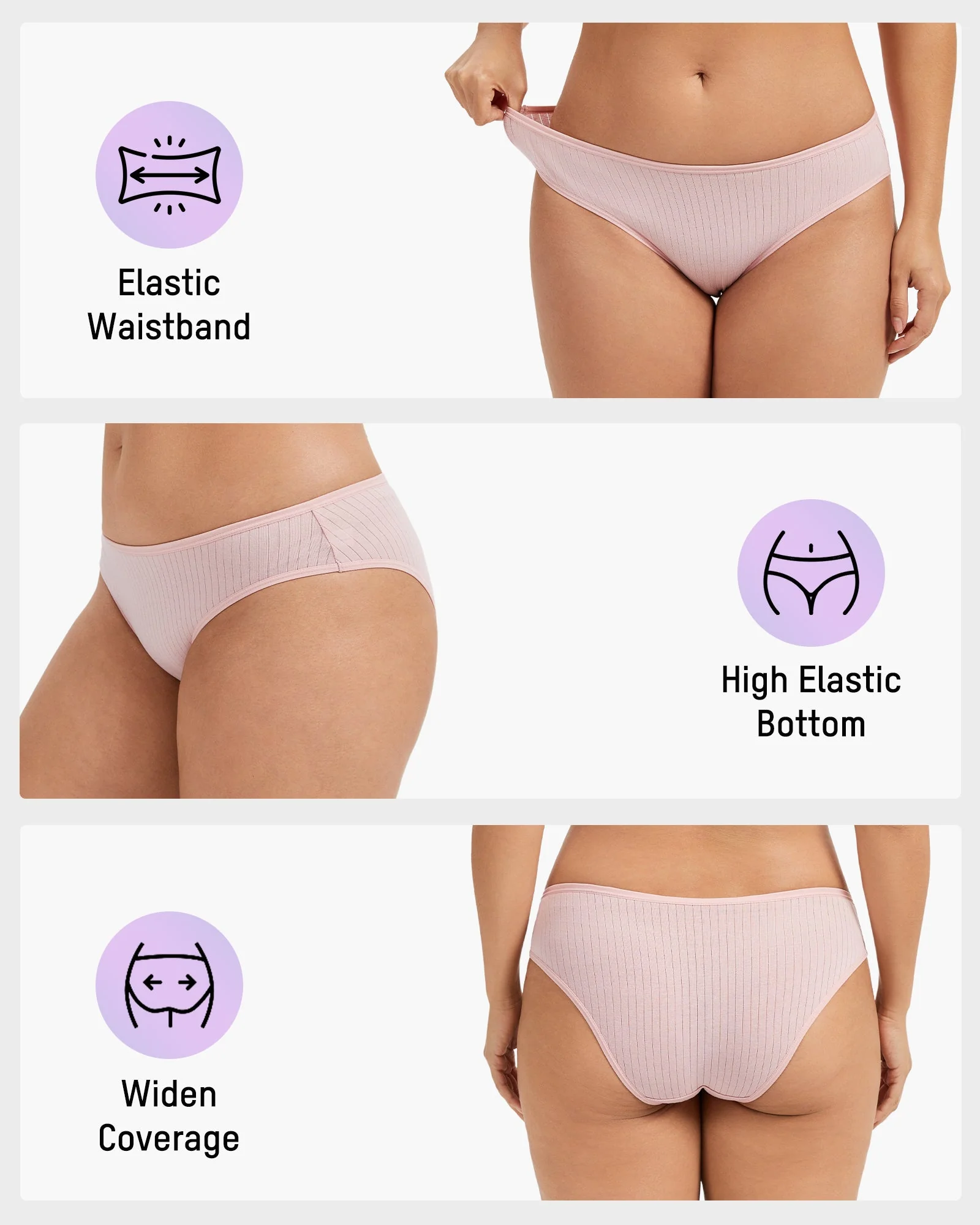 Everyday Comfort Low-Waist Cotton Briefs (4 Pack) - Image 14