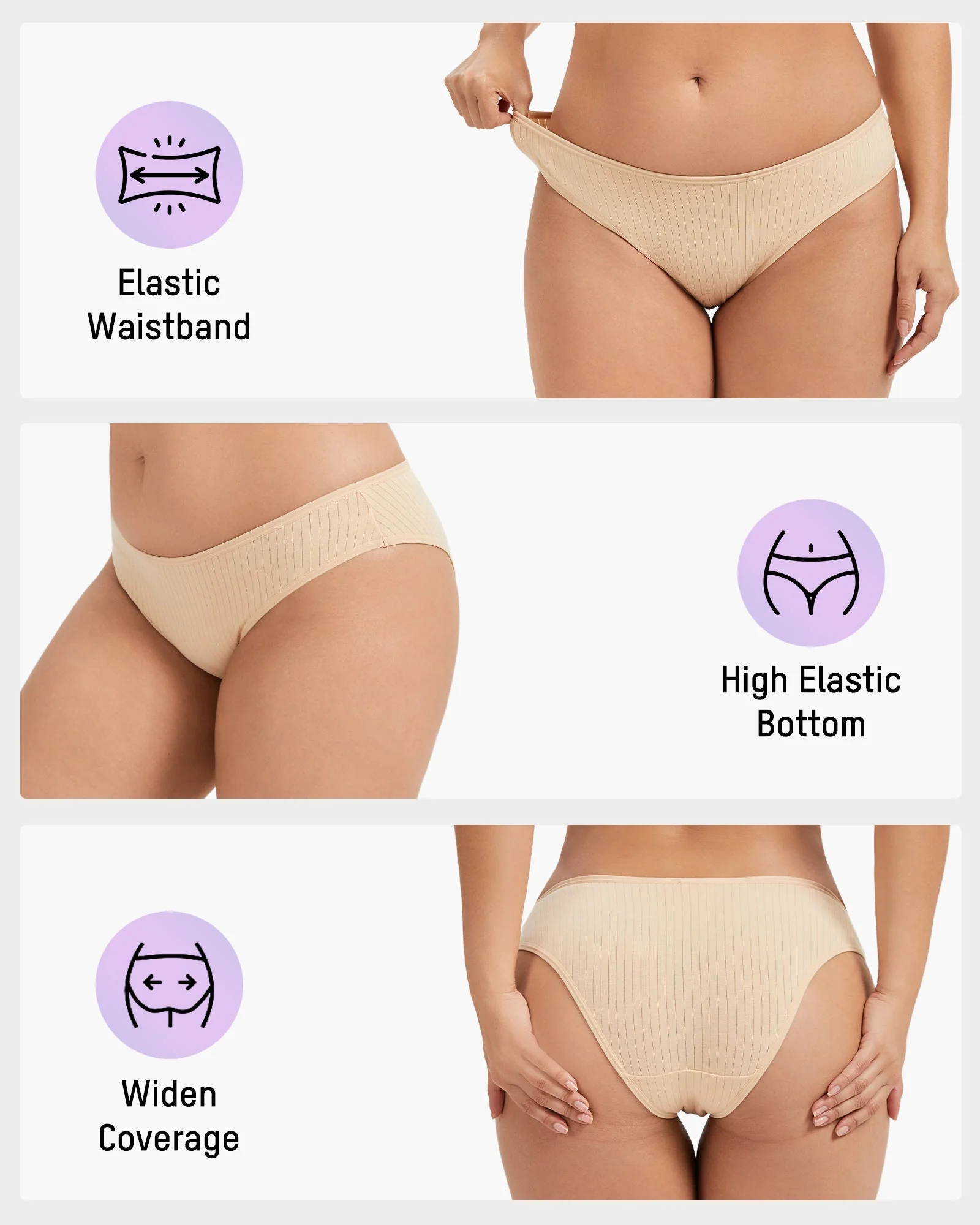 Everyday Comfort Low-Waist Cotton Briefs (4 Pack) - Image 7