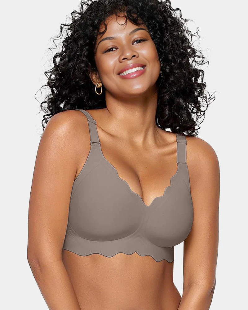 Soft Full Coverage Scalloped Wireless Jelly Bra - Image 14