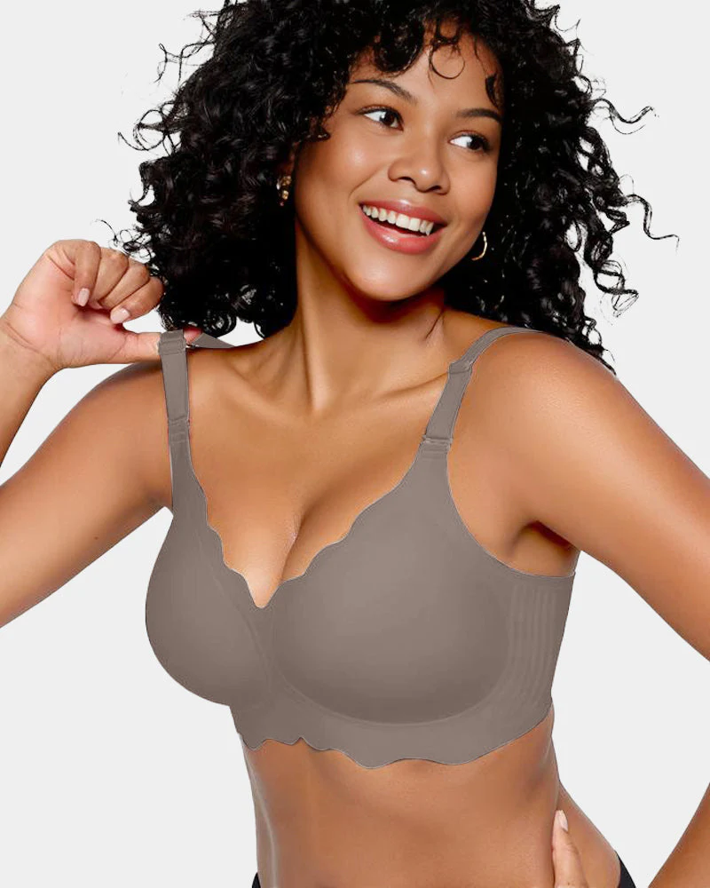 Soft Full Coverage Scalloped Wireless Jelly Bra - Image 15