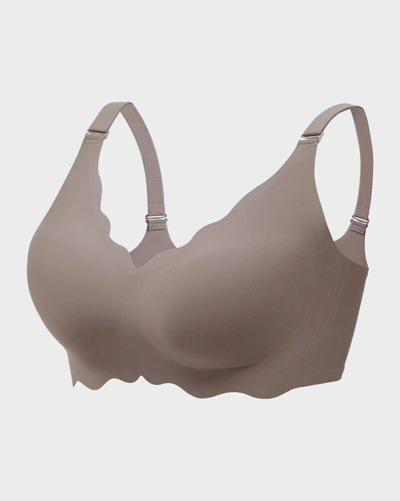 Soft Full Coverage Scalloped Wireless Jelly Bra - Image 17