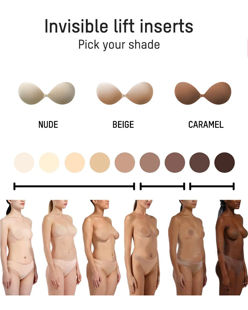 Front Closure Adhesive Invisible Push-Up Bra(2 Pairs) - Image 7