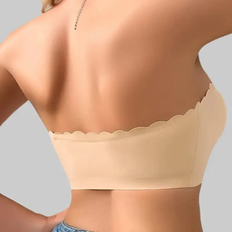 Seamless Front Closure Strapless Bandeau Bra - Image 10