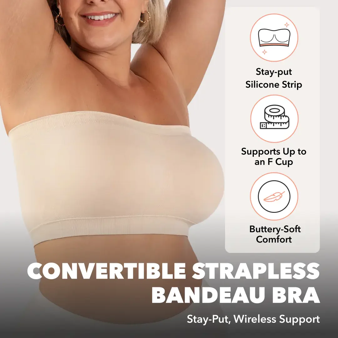 Strapless Convertible Bra Wireless Comfort Removable Straps - Image 4