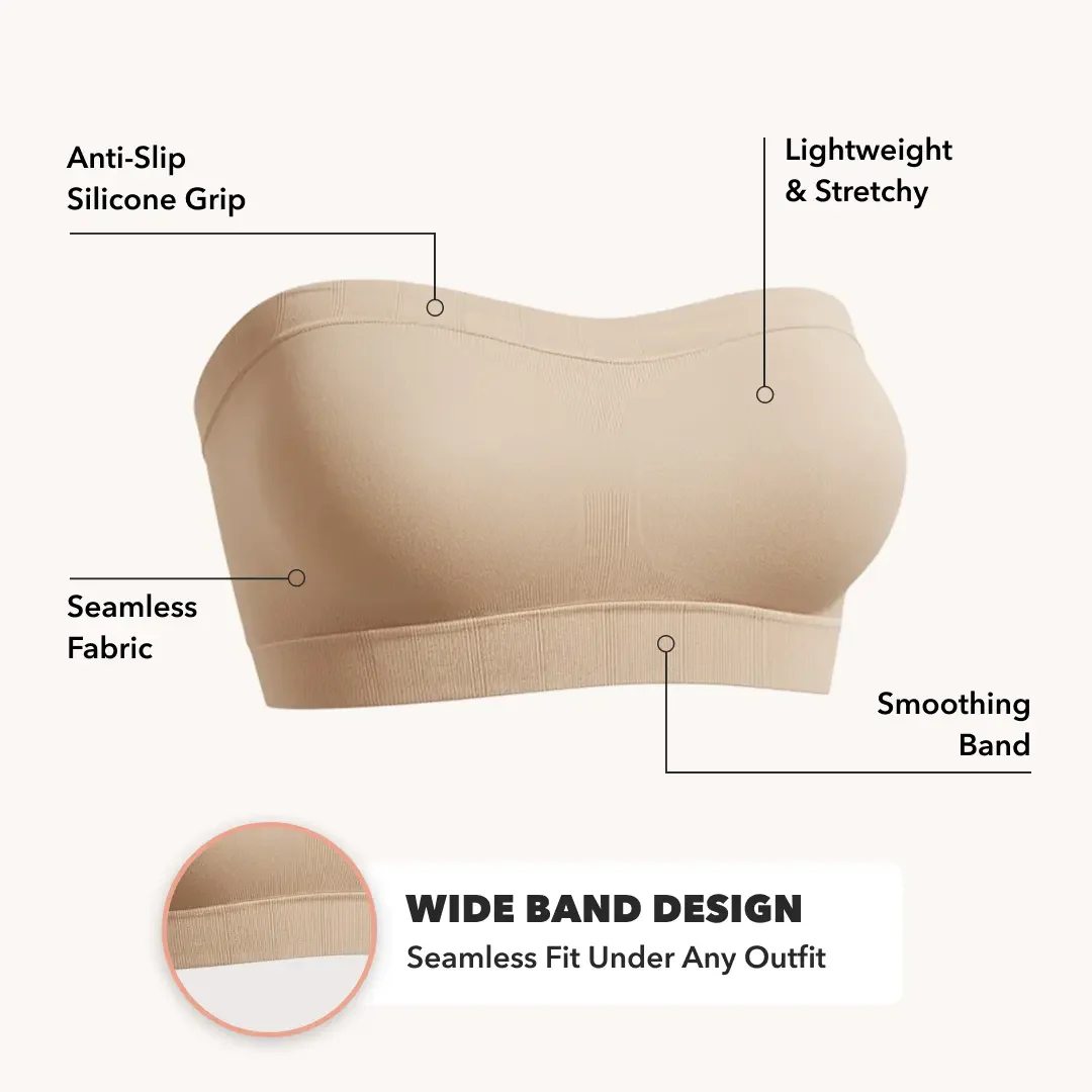 Strapless Convertible Bra Wireless Comfort Removable Straps - Image 9