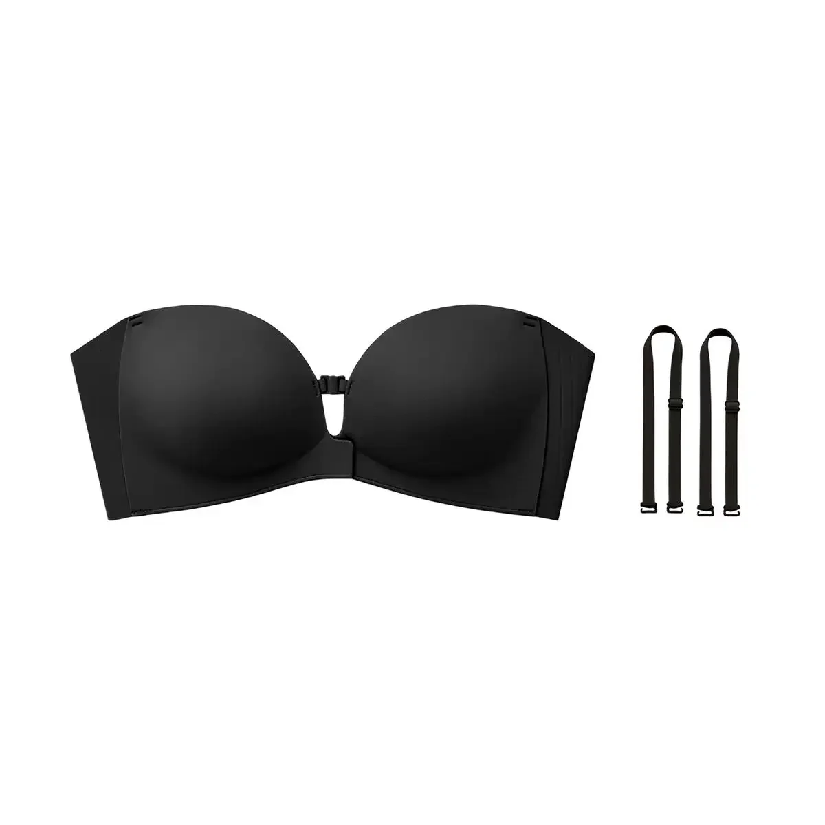 Strapless Front Closure Bra Wireless Push Up Padded Non Slip Tube Jelly Bra - Image 13
