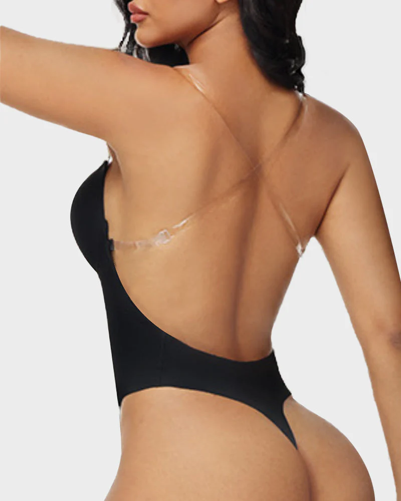 Strapless U Plunge Thong Bodysuit - Image 2