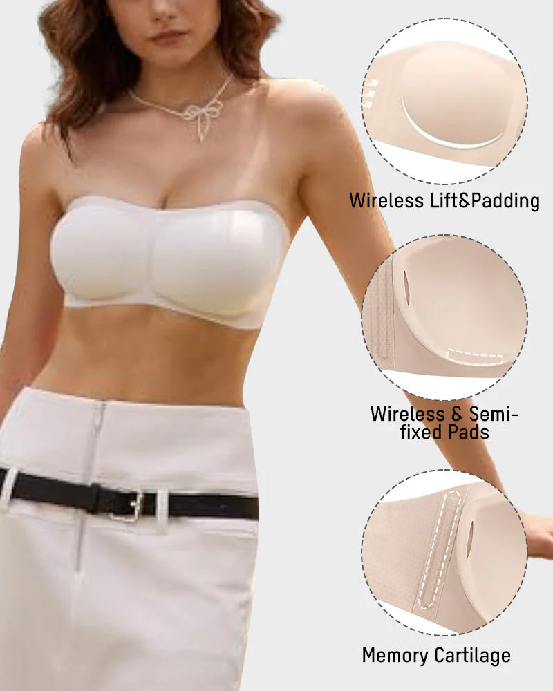Strapless Wireless Padded Bandeau Bra - Image 4