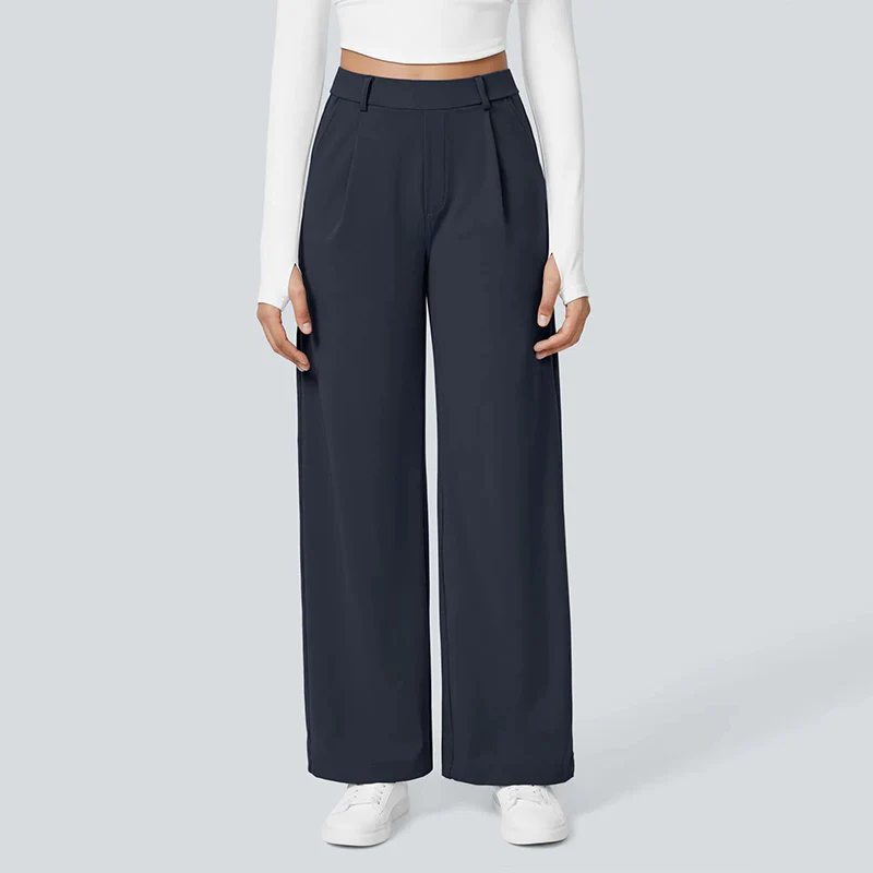 High-Waist Straight-Leg Work Pants Set - Image 11