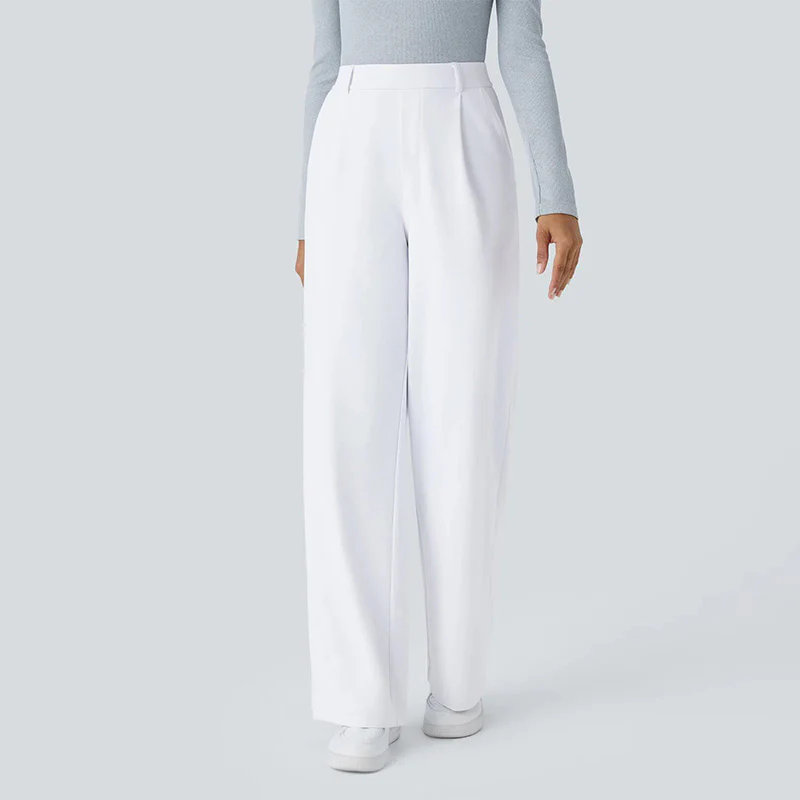 High-Waist Straight-Leg Work Pants Set - Image 14