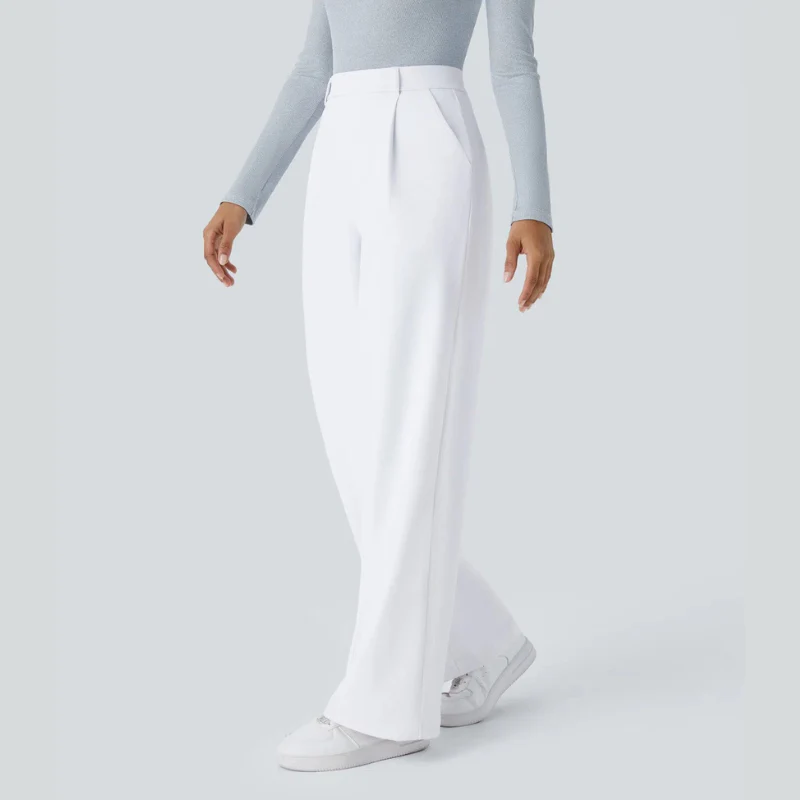 High-Waist Straight-Leg Work Pants Set - Image 16