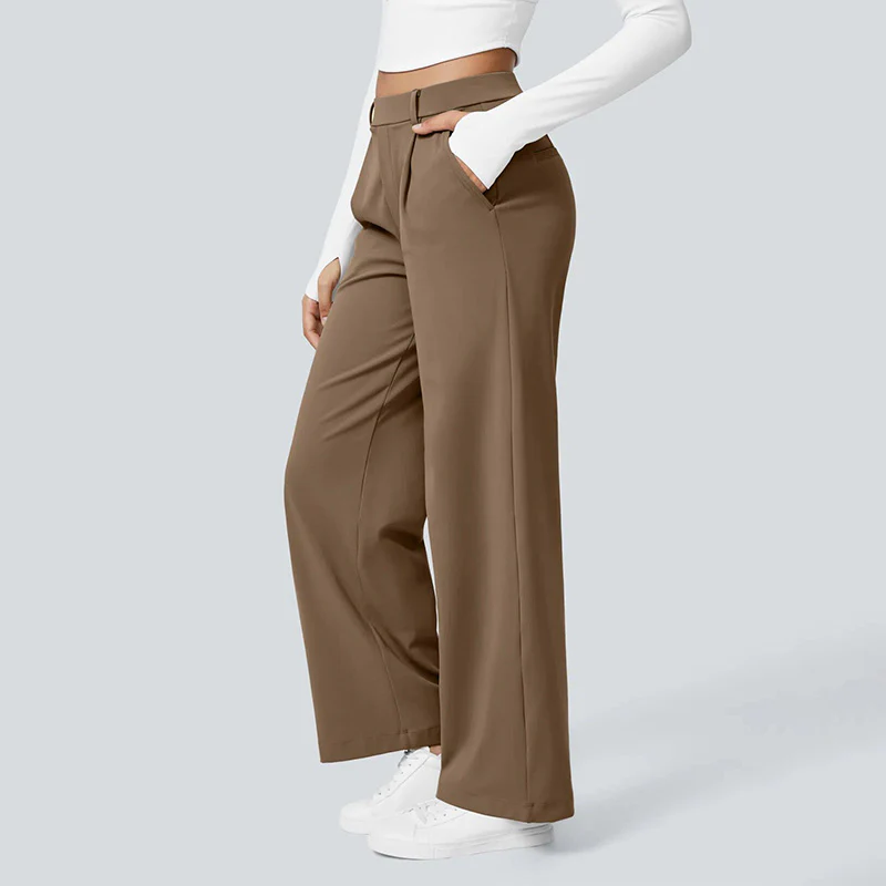 High-Waist Straight-Leg Work Pants Set - Image 19