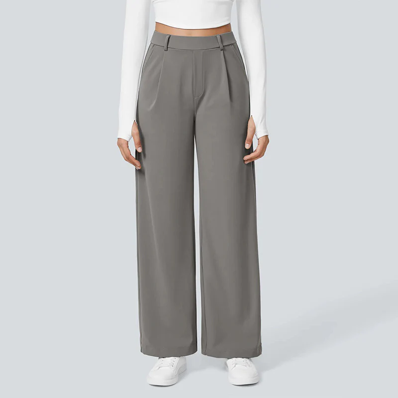 High-Waist Straight-Leg Work Pants Set - Image 2
