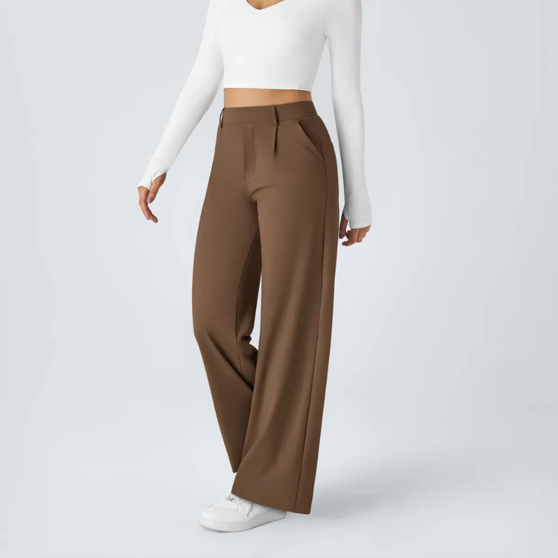 High-Waist Straight-Leg Work Pants Set - Image 21