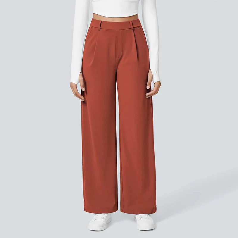 High-Waist Straight-Leg Work Pants Set - Image 22