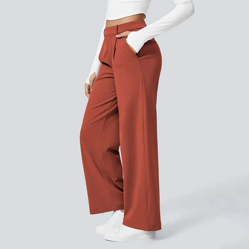 High-Waist Straight-Leg Work Pants Set - Image 23