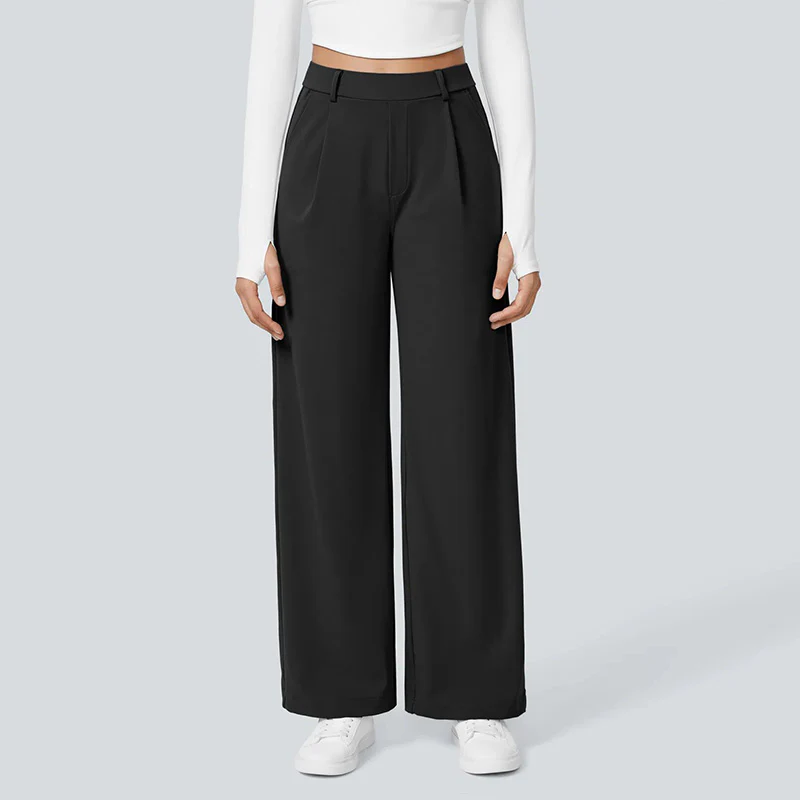 High-Waist Straight-Leg Work Pants Set - Image 6