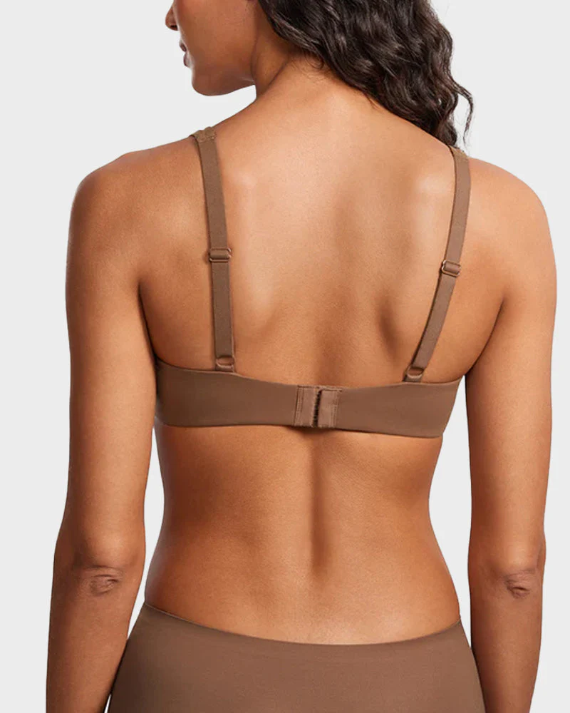 Underwire Support Seamless Unlined Balconette Bra - Image 5