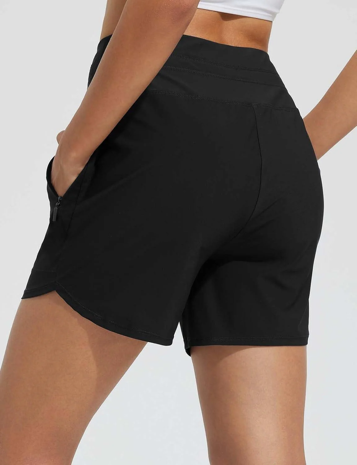 High-Waisted Quick-Dry Swim Shorts - Image 6