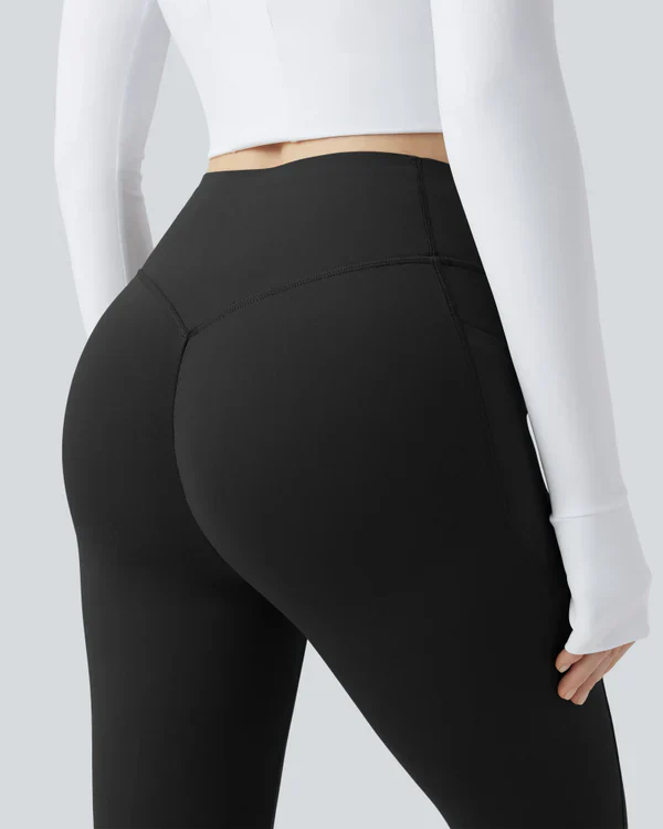 Thermal Tummy Control Yoga Leggings with Pockets - Image 11