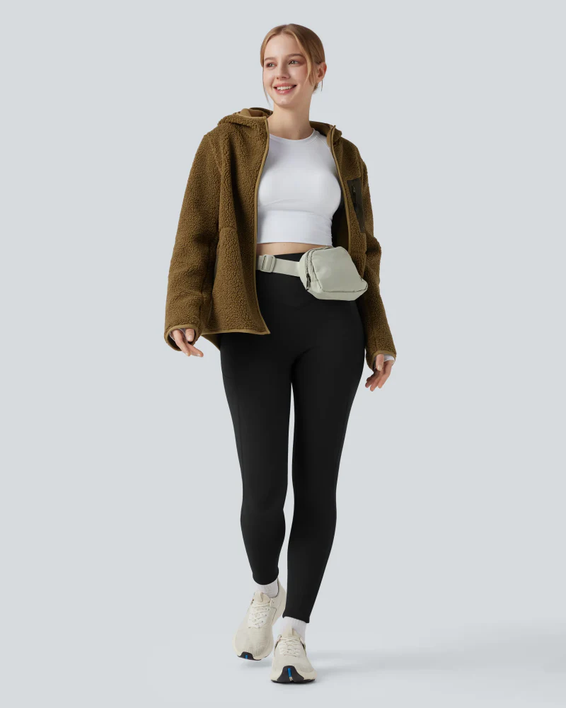 Thermal Tummy Control Yoga Leggings with Pockets - Image 13
