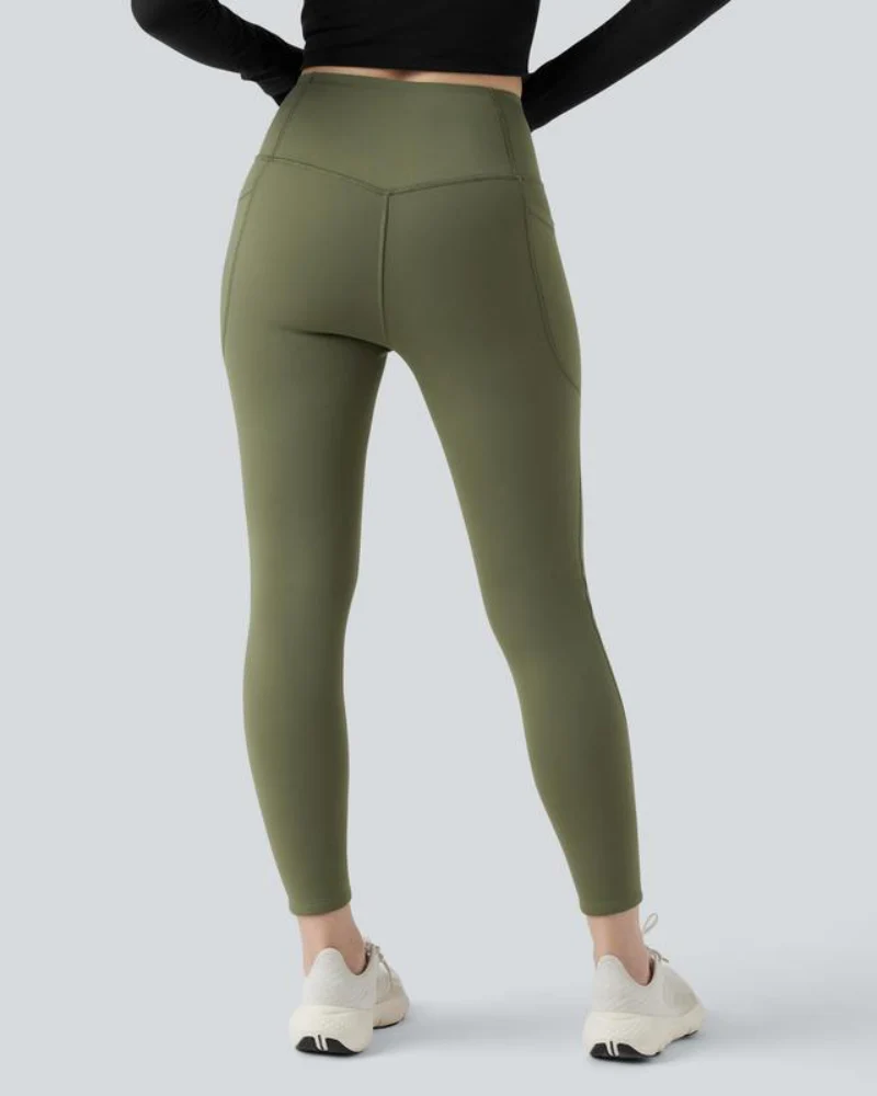 Thermal Tummy Control Yoga Leggings with Pockets - Image 8