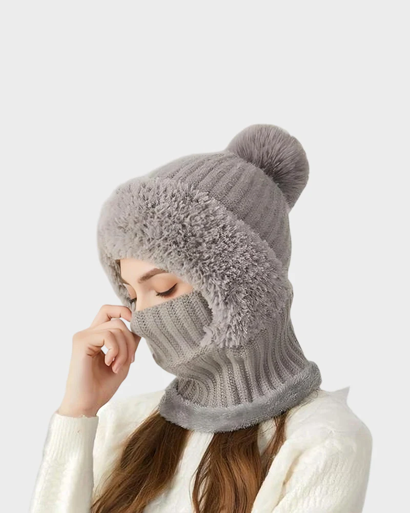 Thick Warm Knit Beanie with Pom Pom for Winter - Image 16