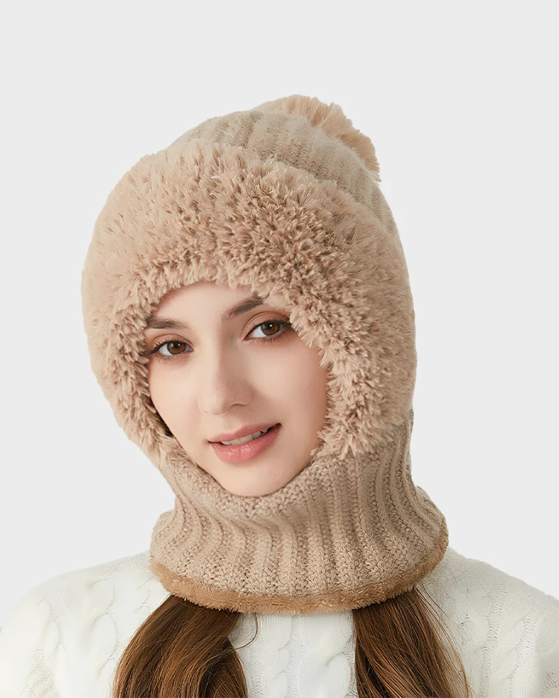 Thick Warm Knit Beanie with Pom Pom for Winter - Image 2