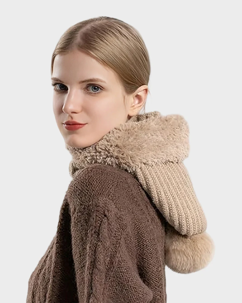 Thick Warm Knit Beanie with Pom Pom for Winter - Image 4