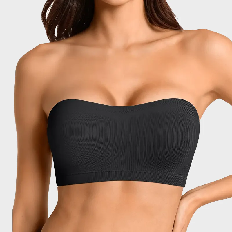 Non-Slip Bandeau Seamless Wireless Strapless Bra - Image 10