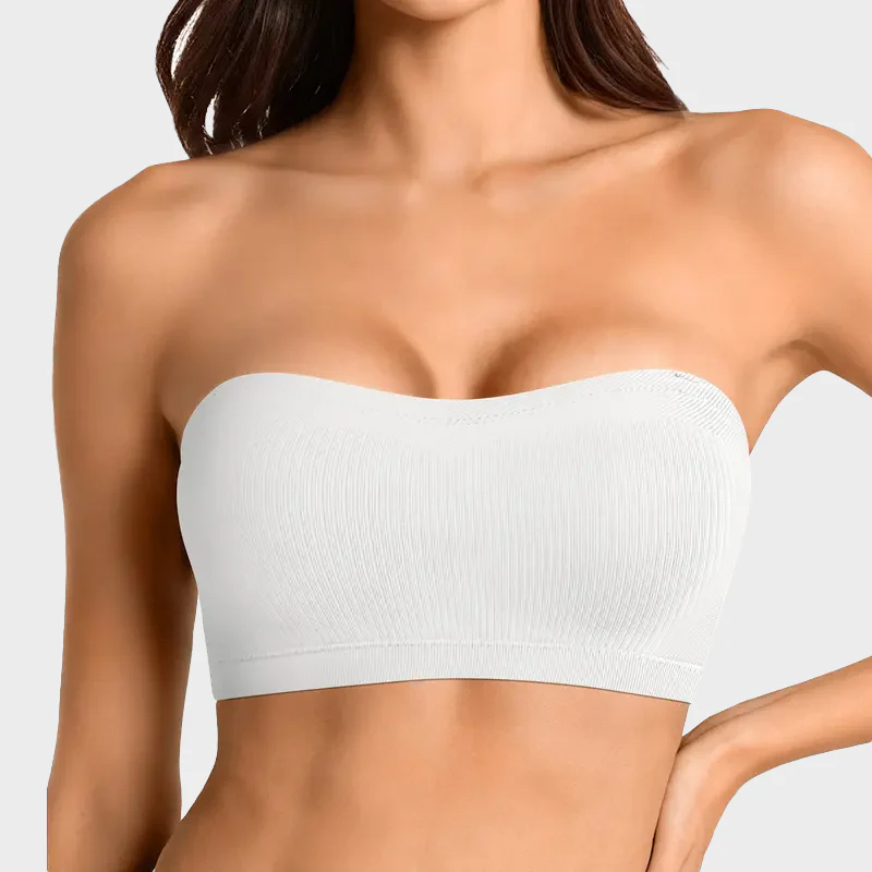 Non-Slip Bandeau Seamless Wireless Strapless Bra - Image 11