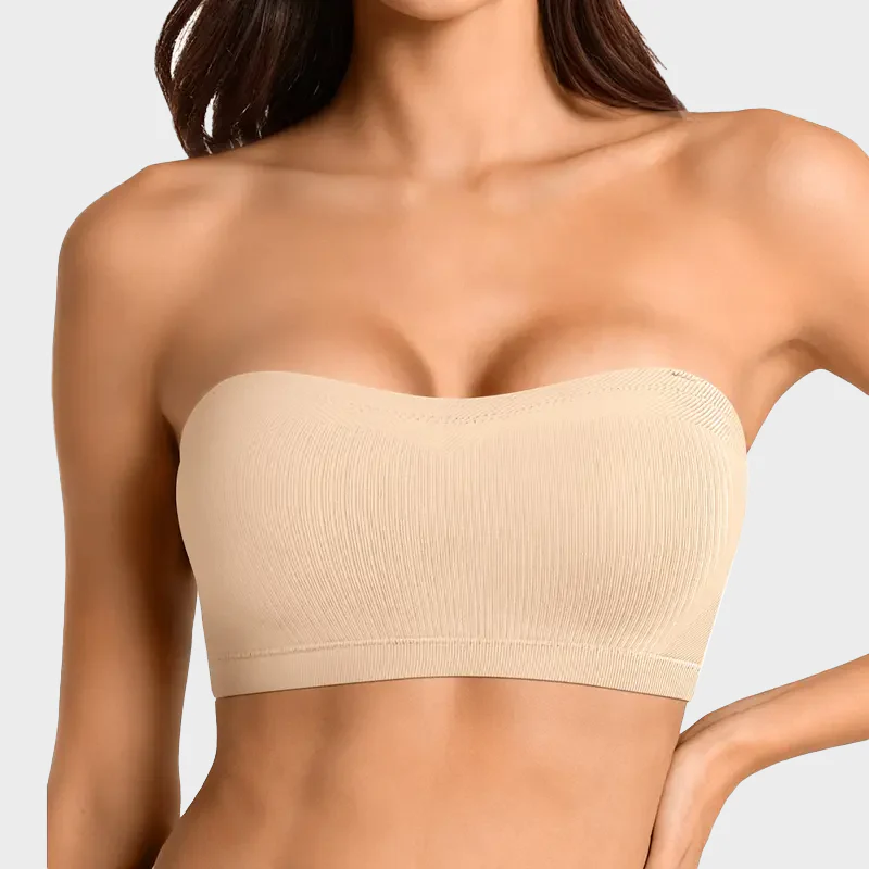 Non-Slip Bandeau Seamless Wireless Strapless Bra - Image 12