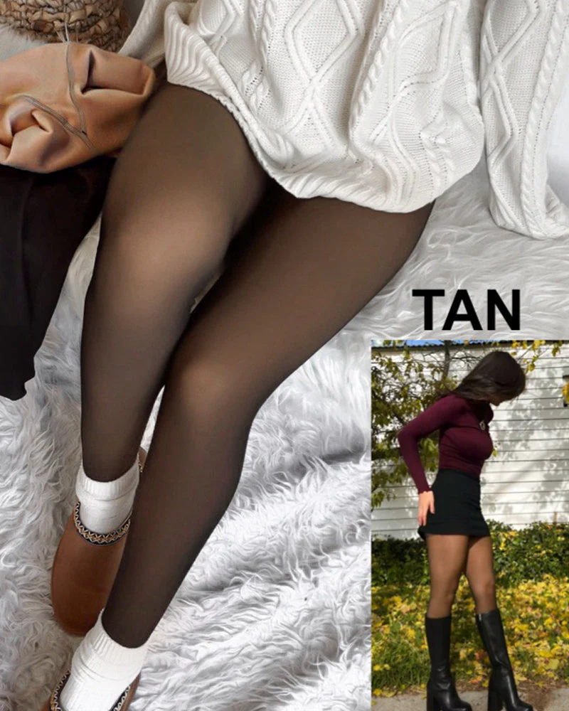 Translucent Fleece Lined Tights - Image 13