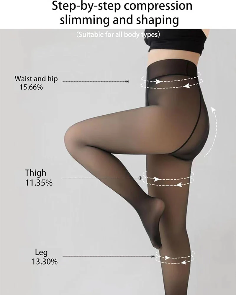 Translucent Fleece Lined Tights - Image 6