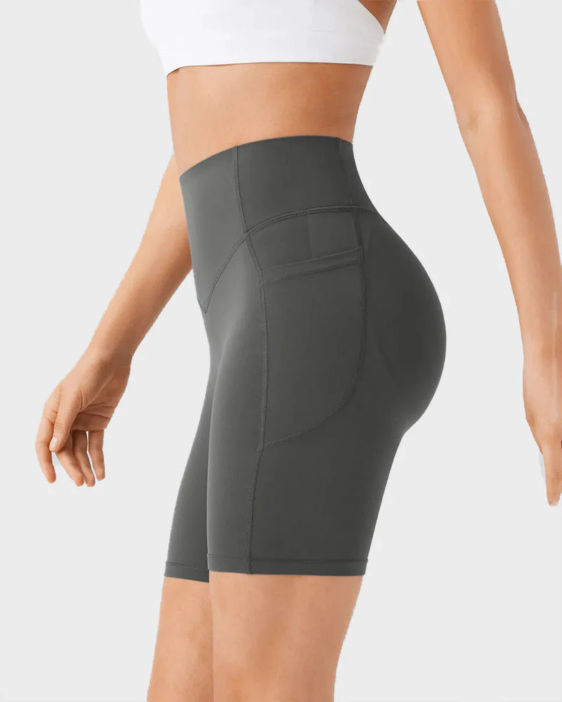 Tummy Control Butt-Lifting Training Shorts with Pockets – 7" - Image 6