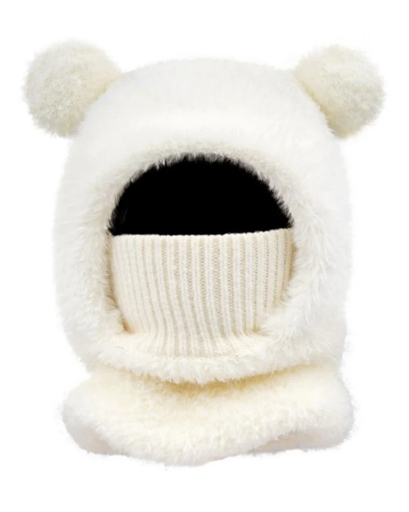 Unisex Windproof Thermal Hat with Cute Bear Ears - Image 8