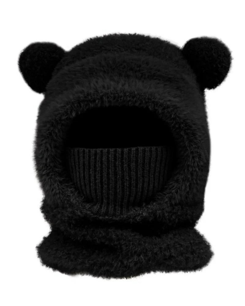 Unisex Windproof Thermal Hat with Cute Bear Ears - Image 9